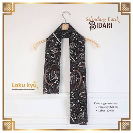 Selendang Batik Cap Motif Kawung